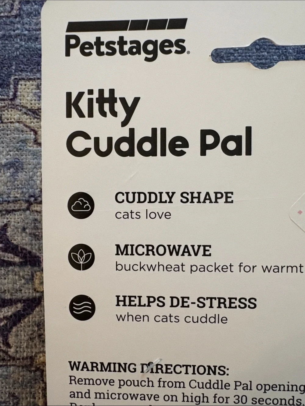 Kitty Cuddle Pal Plush Cat Toy - Blue